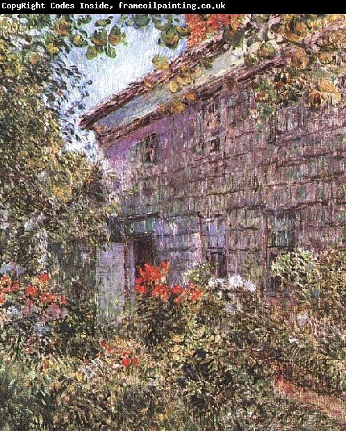 Childe Hassam Old House and Garden at East Hampton, Long Island